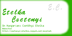 etelka csetenyi business card